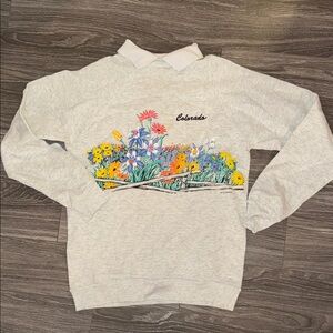 Vintage COLORADO 90s Graphic Gray Sweater